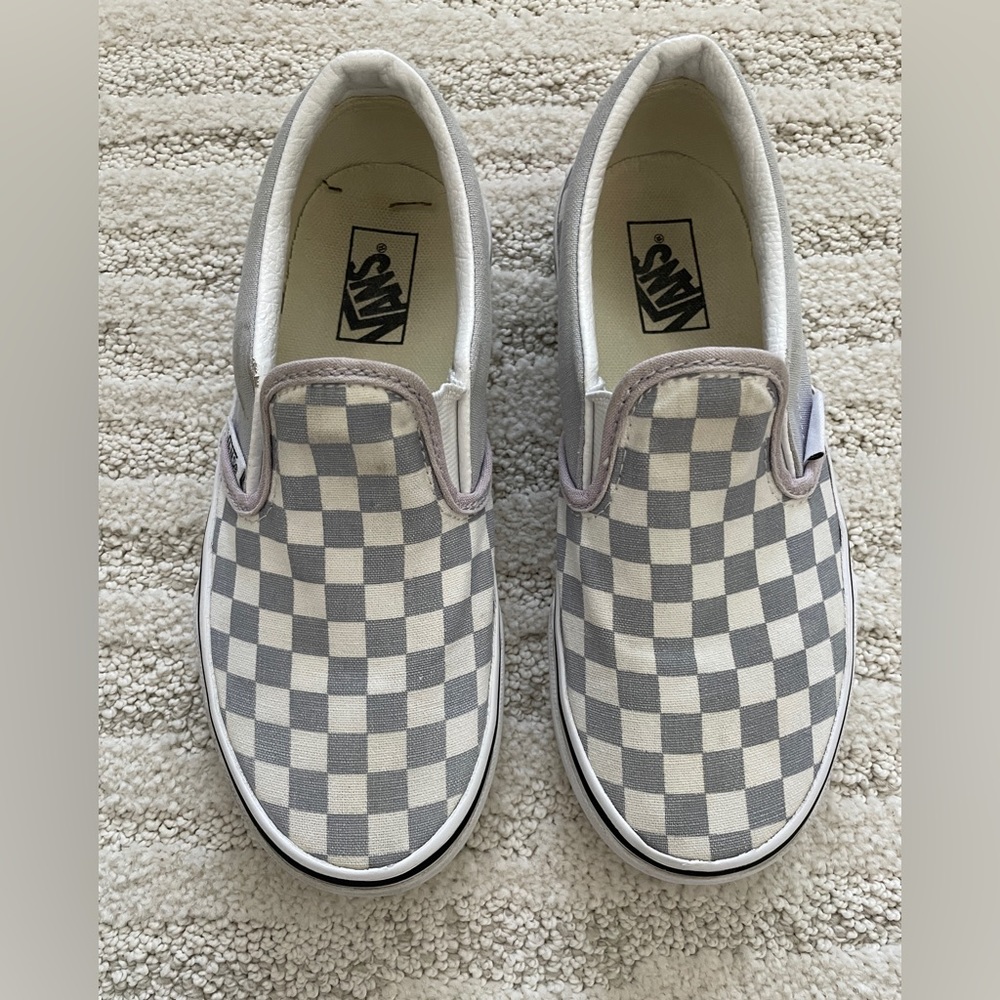 VANS Kids Classic Slip-On Checkerboard Shoe. Size 2.